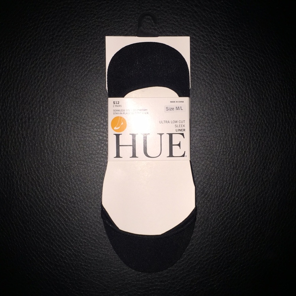 HUE Ultra Low Cut Sleek Liner Socks Size M/L